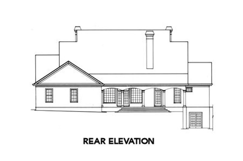 Home Plan - Exterior - Rear Elevation for Classical House Plan #429-16 - 4 bed, 3.5 bath