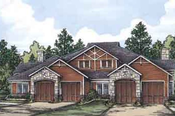 Exterior - Front Elevation for Traditional House Plan #115-164 - 2 bed, 2 bath
