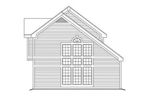Exterior - Rear Elevation for Traditional House Plan #57-291 - 1 bed, 1 bath