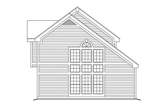 Exterior - Rear Elevation for Traditional House Plan #57-291 - 1 bed, 1 bath