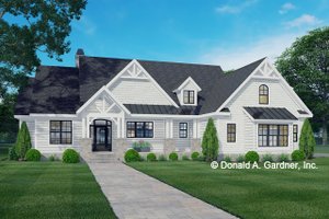 Ranch Exterior - Front Elevation Plan #929-1089