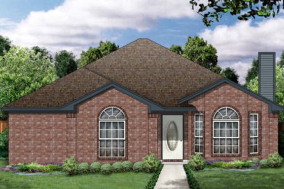 Exterior - Front Elevation for Traditional House Plan #84-307 - 3 bed, 2 bath
