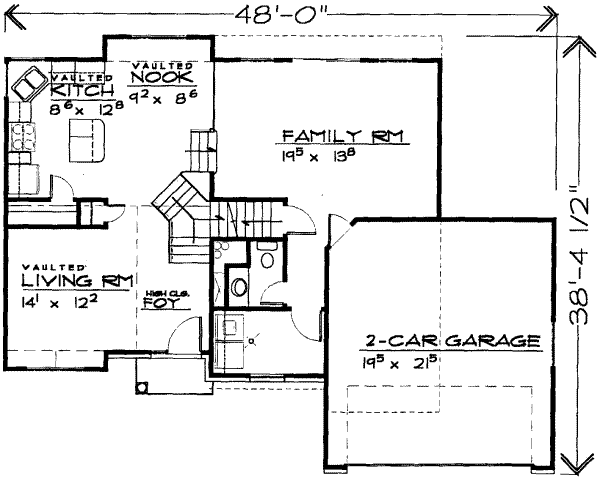 Traditional Floor Plan - Main Floor Plan #308-145