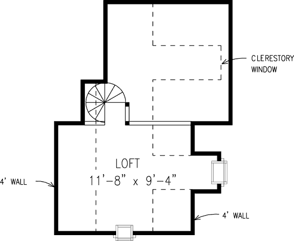 House Blueprint - Cottage Floor Plan - Upper Floor Plan #410-165