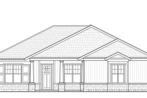 Exterior - Front Elevation 3 for Craftsman House Plan #938-96 - 3 bed, 3 bath