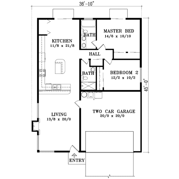 Dream House Plan - Adobe / Southwestern Floor Plan - Main Floor Plan #1-234