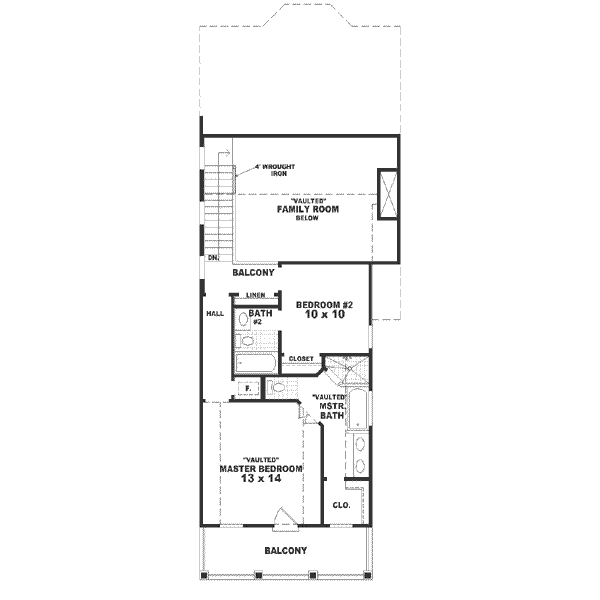 Southern Floor Plan - Upper Floor Plan #81-111