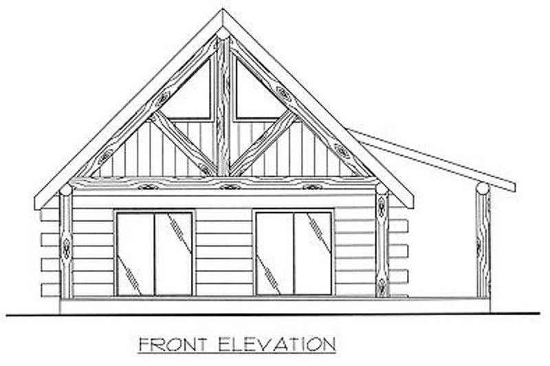 Home Plan - Exterior - Other Elevation for Log House Plan #117-505 - 1 bed, 1 bath