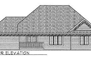 Exterior - Rear Elevation for Traditional House Plan #70-216 - 3 bed, 2 bath