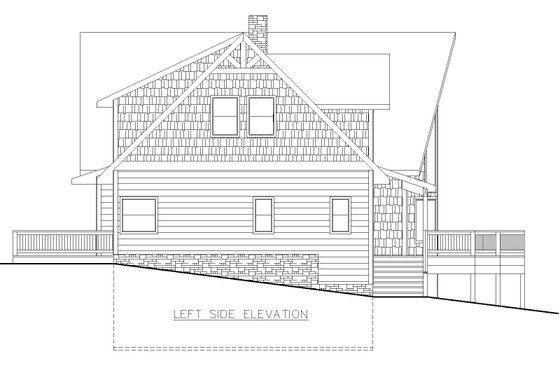 Exterior - Other Elevation for Cabin House Plan #117-1006 - 3 bed, 3.5 bath