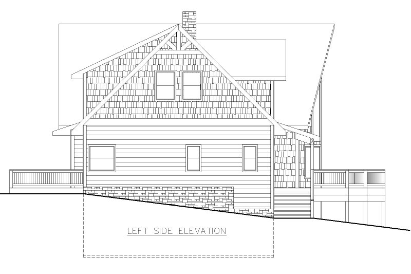 House Plan Design - Exterior - Other Elevation for Cabin House Plan #117-1006 - 3 bed, 3.5 bath