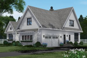 Exterior - Rear Elevation 1 for Farmhouse House Plan #51-1156 - 4 bed, 4 bath