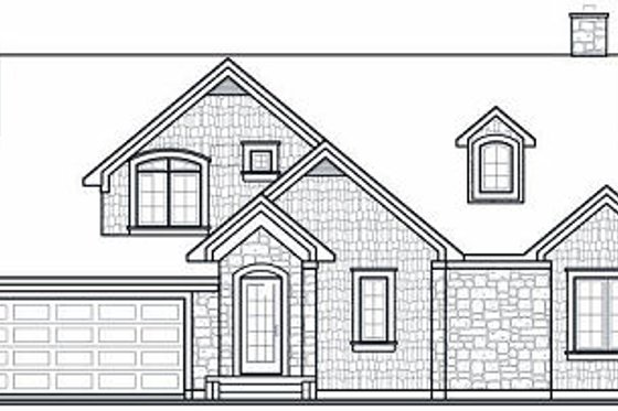 Exterior - Rear Elevation for Traditional House Plan #23-727 - 4 bed, 2 bath