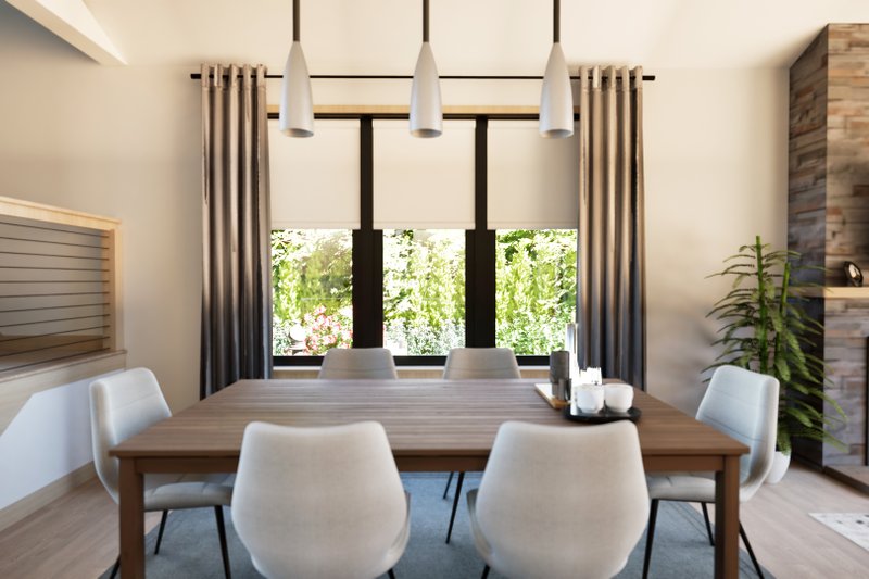 House Blueprint - Interior - Dining Room for European House Plan #48-1207 - 3 bed, 2.5 bath