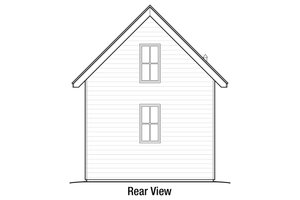 Exterior - Rear Elevation for Cottage House Plan #915-3 - 1 bed, 1 bath