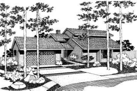 Exterior - Front Elevation for Traditional House Plan #303-114 - 3 bed, 2.5 bath