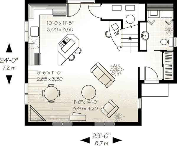 Architectural House Design - Country Floor Plan - Main Floor Plan #23-226