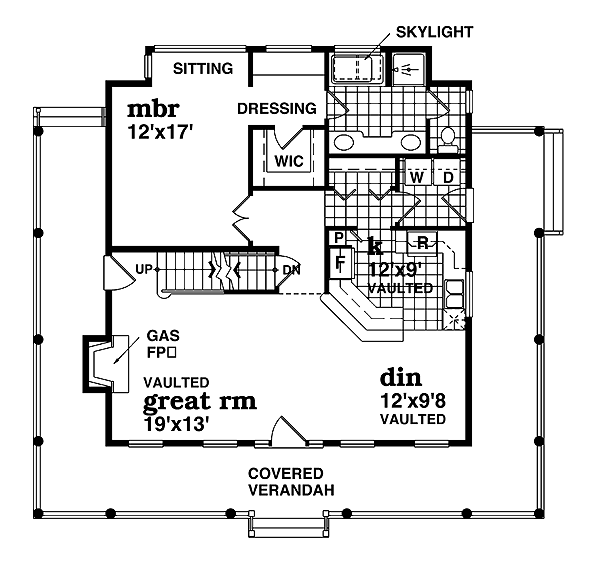 Southern Floor Plan - Main Floor Plan #47-347