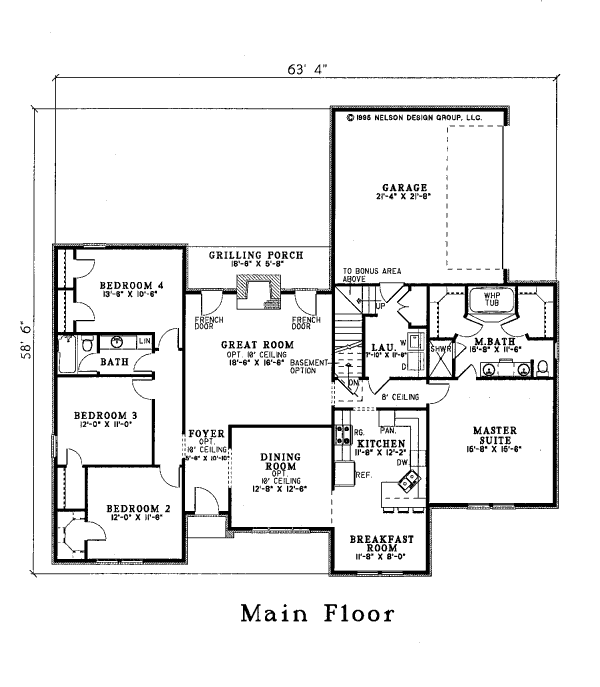 Home Plan - European Floor Plan - Main Floor Plan #17-140