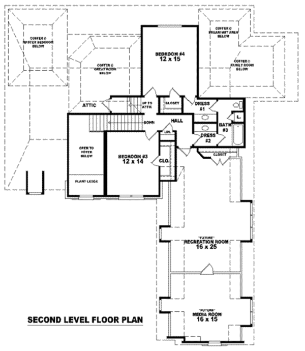 European Floor Plan - Upper Floor Plan #81-1171