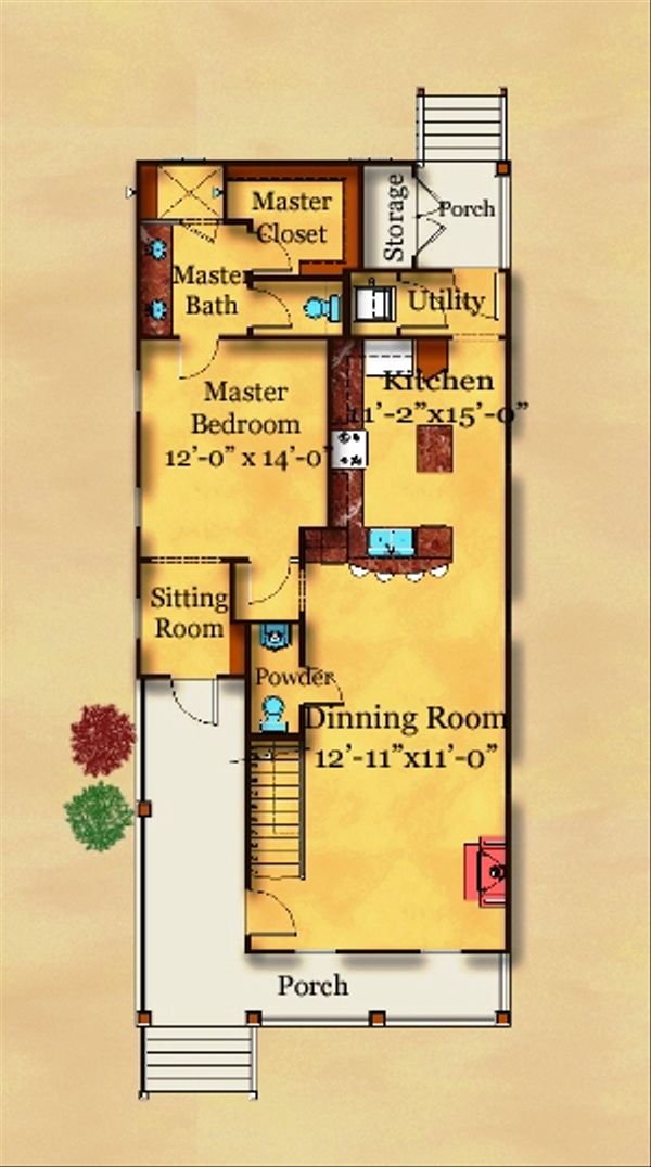 Cottage Floor Plan - Main Floor Plan #442-3