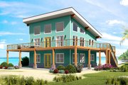 Beach Style House Plan - 4 Beds 2 Baths 2184 Sq/Ft Plan #932-799 