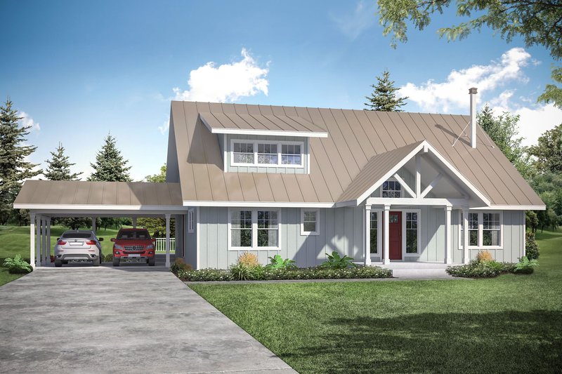 Architectural House Design - Cottage Exterior - Front Elevation Plan #124-1157