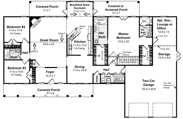 Home Plan - Country Floor Plan - Main Floor Plan #21-105