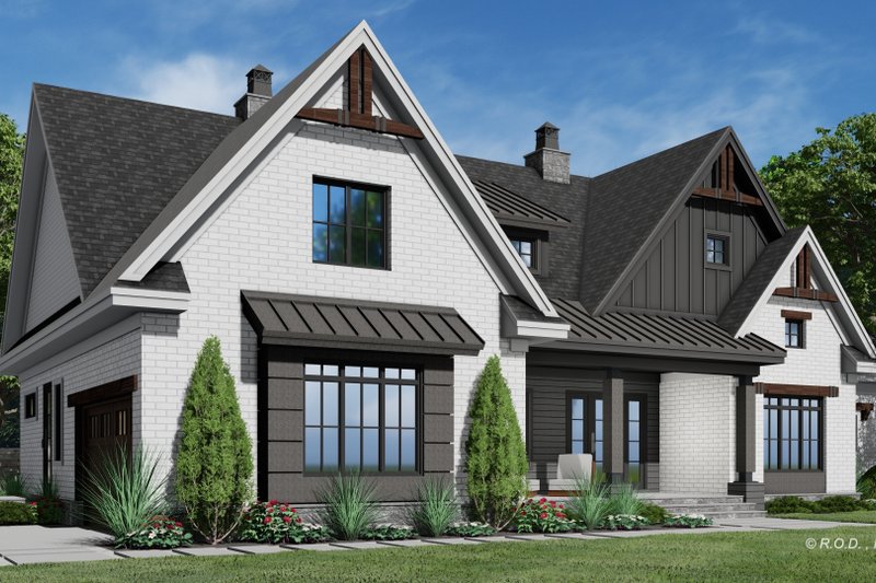 Dream House Plan - Exterior - Front Elevation 5 for Farmhouse House Plan #51-1221 - 4 bed, 3 bath