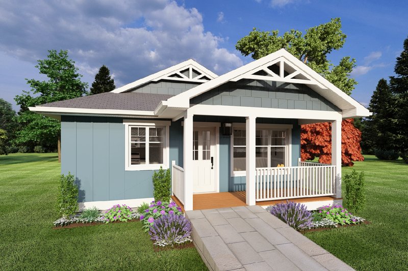 Dream House Plan - Exterior - Front Elevation 3 for Craftsman House Plan #126-262 - 1 bed, 1 bath