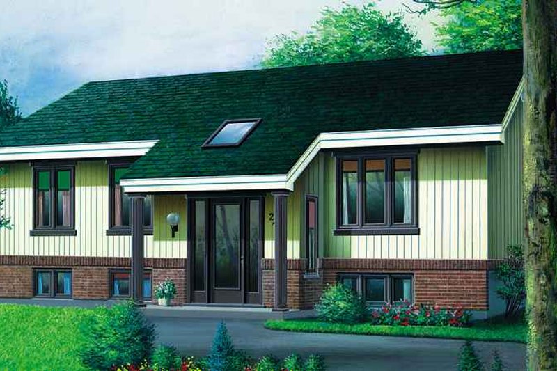 Dream House Plan - Contemporary Exterior - Front Elevation Plan #25-1035
