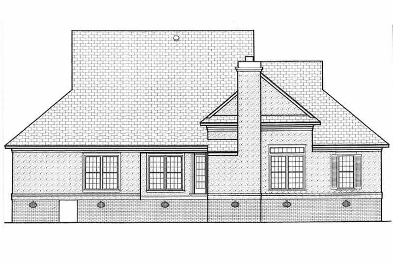 Dream House Plan - Exterior - Rear Elevation for Mediterranean House Plan #45-238 - 3 bed, 2 bath