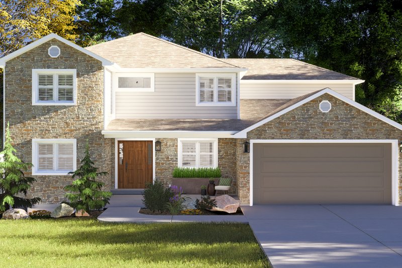 Dream House Plan - Exterior - Front Elevation 2 for Traditional House Plan #1060-189 - 5 bed, 3 bath