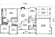 Traditional Style House Plan - 3 Beds 2 Baths 1568 Sq/Ft Plan #57-584 