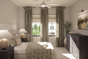 Interior - Bedroom 1 for Cottage House Plan #455-550 - 1 bed, 1 bath