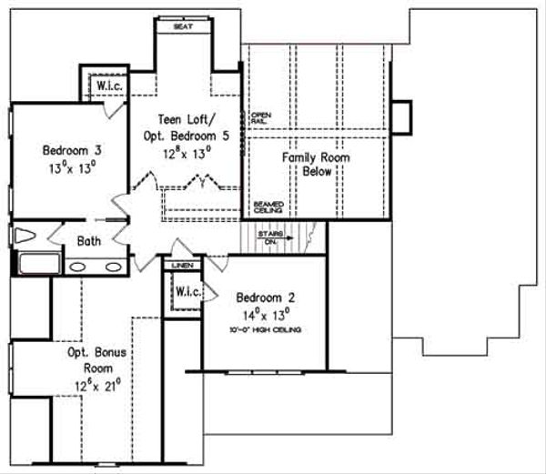 Architectural House Design - Traditional Floor Plan - Upper Floor Plan #927-26