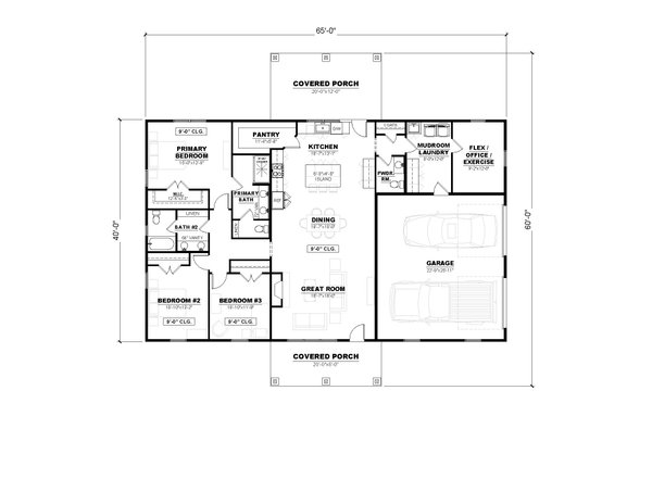Dream House Plan - Barndominium Floor Plan - Main Floor Plan #1117-8
