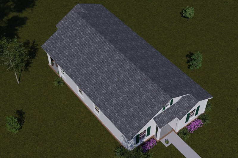 Architectural House Design - Exterior - Other Elevation 4 for Cottage House Plan #513-2465 - 4 bed, 3 bath