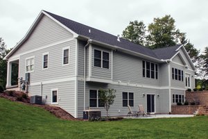 Exterior - Rear Elevation for Ranch House Plan #928-2 - 3 bed, 2.5 bath