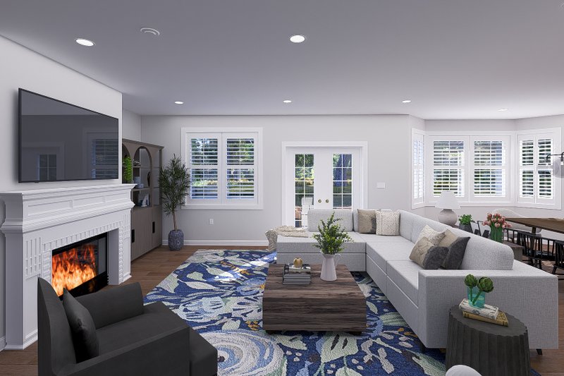 Home Plan - Interior - Family Room 1 for Country House Plan #1060-349 - 3 bed, 2.5 bath
