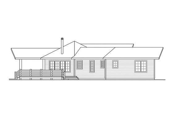 Exterior - Other Elevation for Ranch House Plan #124-205 - 3 bed, 2 bath