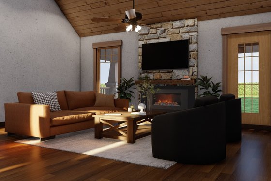 Interior - Family Room 2 for Craftsman House Plan #17-2217 - 3 bed, 2 bath