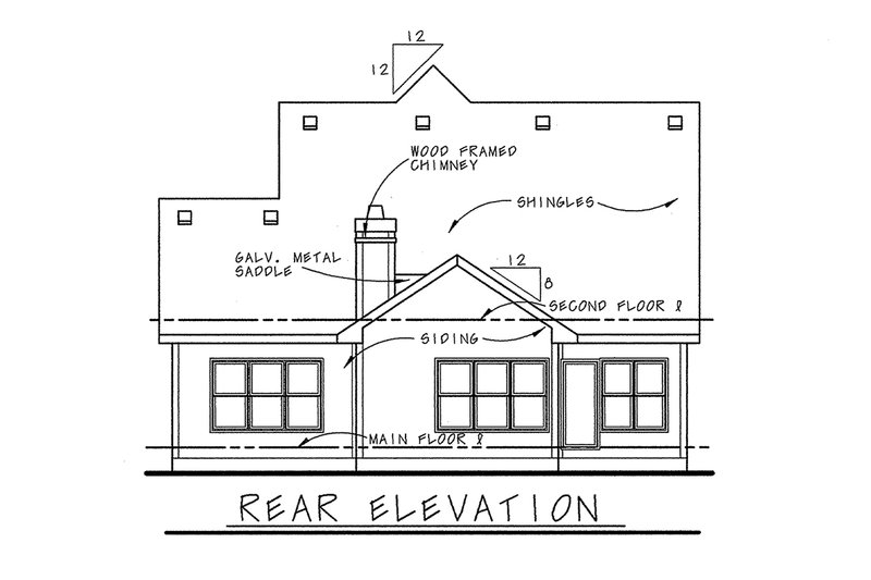 Dream House Plan - Exterior - Rear Elevation for Bungalow House Plan #20-1230 - 3 bed, 2.5 bath
