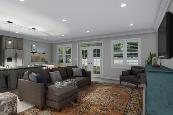 Interior - Family Room 1 for Ranch House Plan #1060-101 - 3 bed, 2 bath