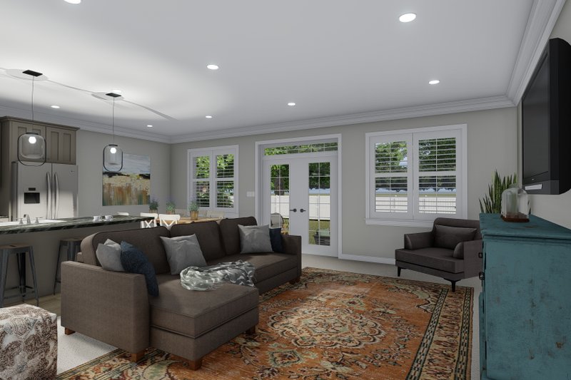 House Design - Interior - Family Room 1 for Ranch House Plan #1060-101 - 3 bed, 2 bath