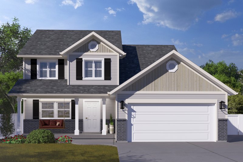 Dream House Plan - Farmhouse Exterior - Front Elevation Plan #1060-239