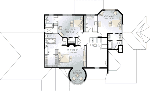 Dream House Plan - European Floor Plan - Upper Floor Plan #23-586