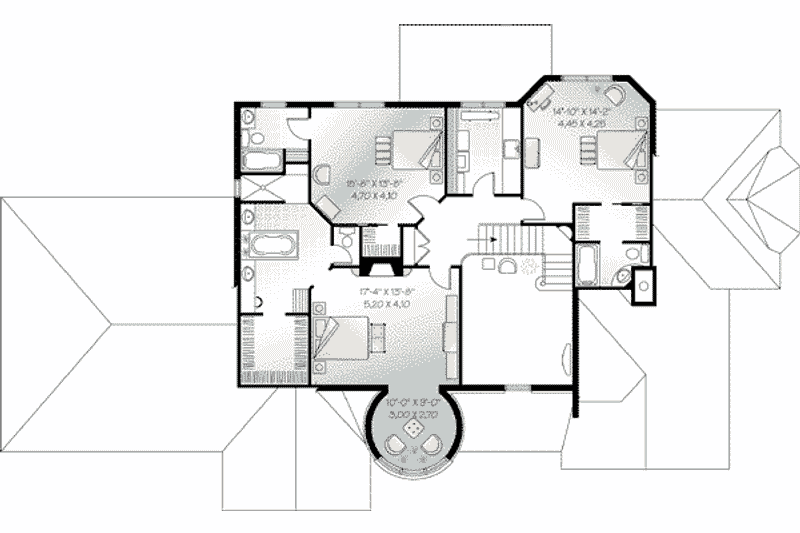 Dream House Plan - Floor Plan - Upper Floor for European House Plan #23-586 - 3 bed, 3.5 bath