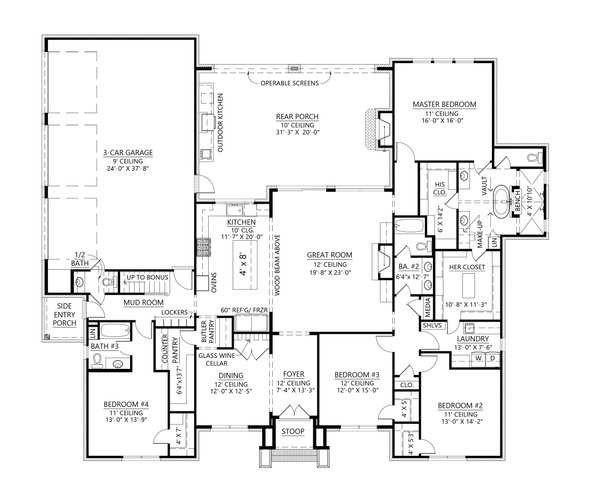 Dream House Plan - Modern Floor Plan - Main Floor Plan #1074-56