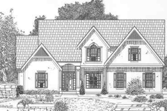 Exterior - Front Elevation for Traditional House Plan #6-190 - 4 bed, 3.5 bath